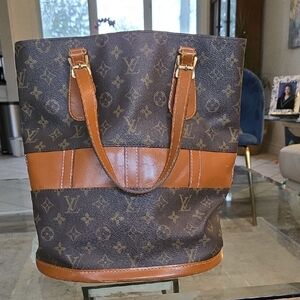 Vintage Louis Vuitton Brown Monogram Bucket Bag